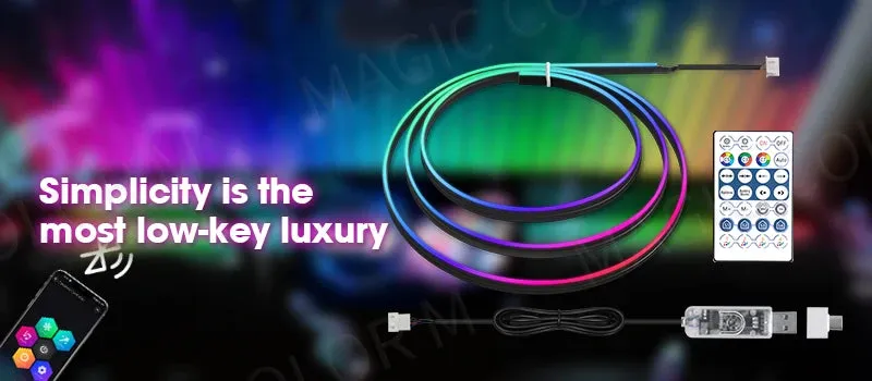 Universal Full-Color RGB LED Car Ambient Lights with Bluetooth APP Control