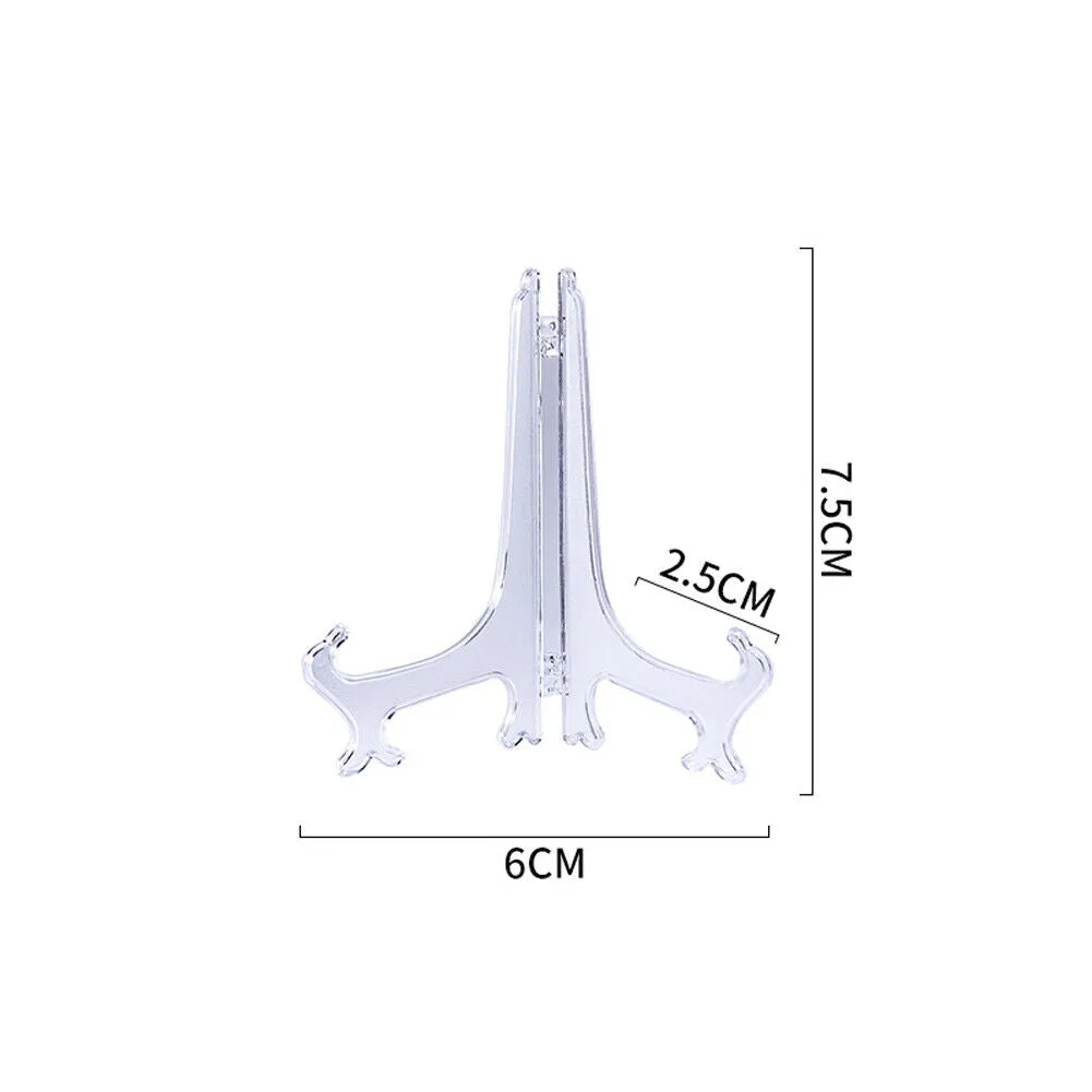US 30-60 Pack 3" Clear Acrylic Easels Plate Stands Holders Display Decoration