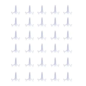 US 30-60 Pack 3" Clear Acrylic Easels Plate Stands Holders Display Decoration