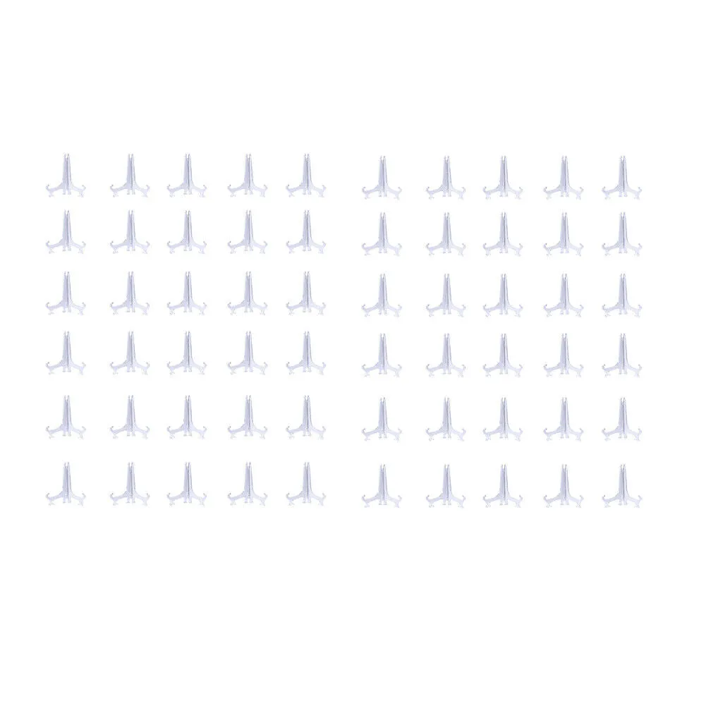 US 30-60 Pack 3" Clear Acrylic Easels Plate Stands Holders Display Decoration