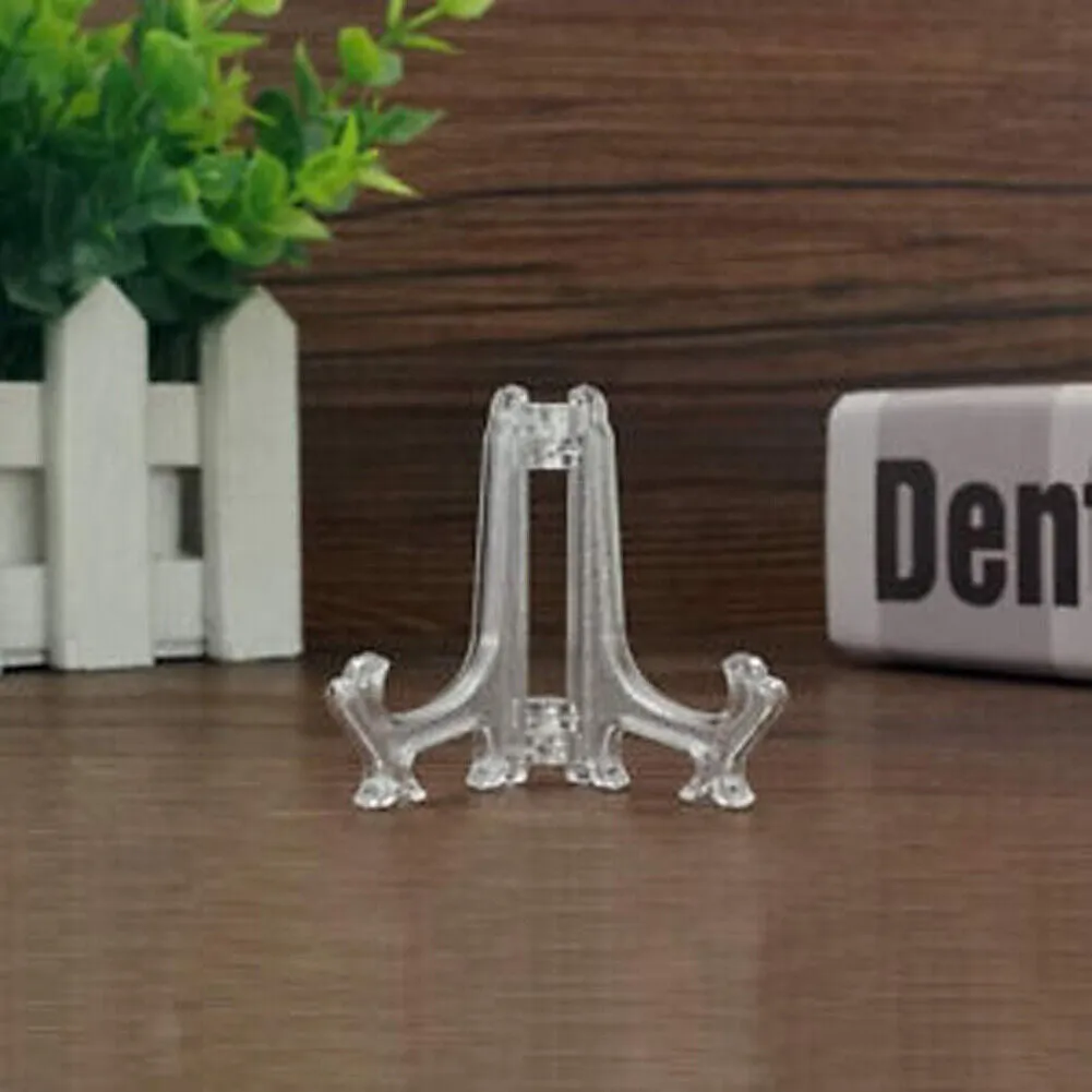 US 30-60 Pack 3" Clear Acrylic Easels Plate Stands Holders Display Decoration
