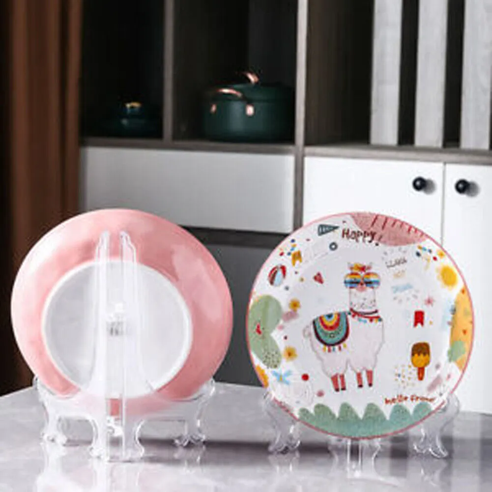 US 30-60 Pack 3" Clear Acrylic Easels Plate Stands Holders Display Decoration
