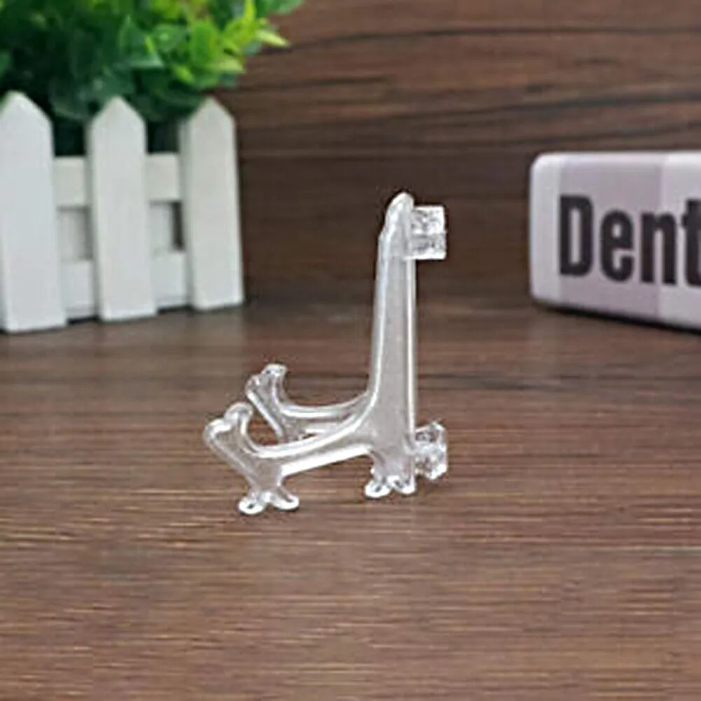 US 30-60 Pack 3" Clear Acrylic Easels Plate Stands Holders Display Decoration