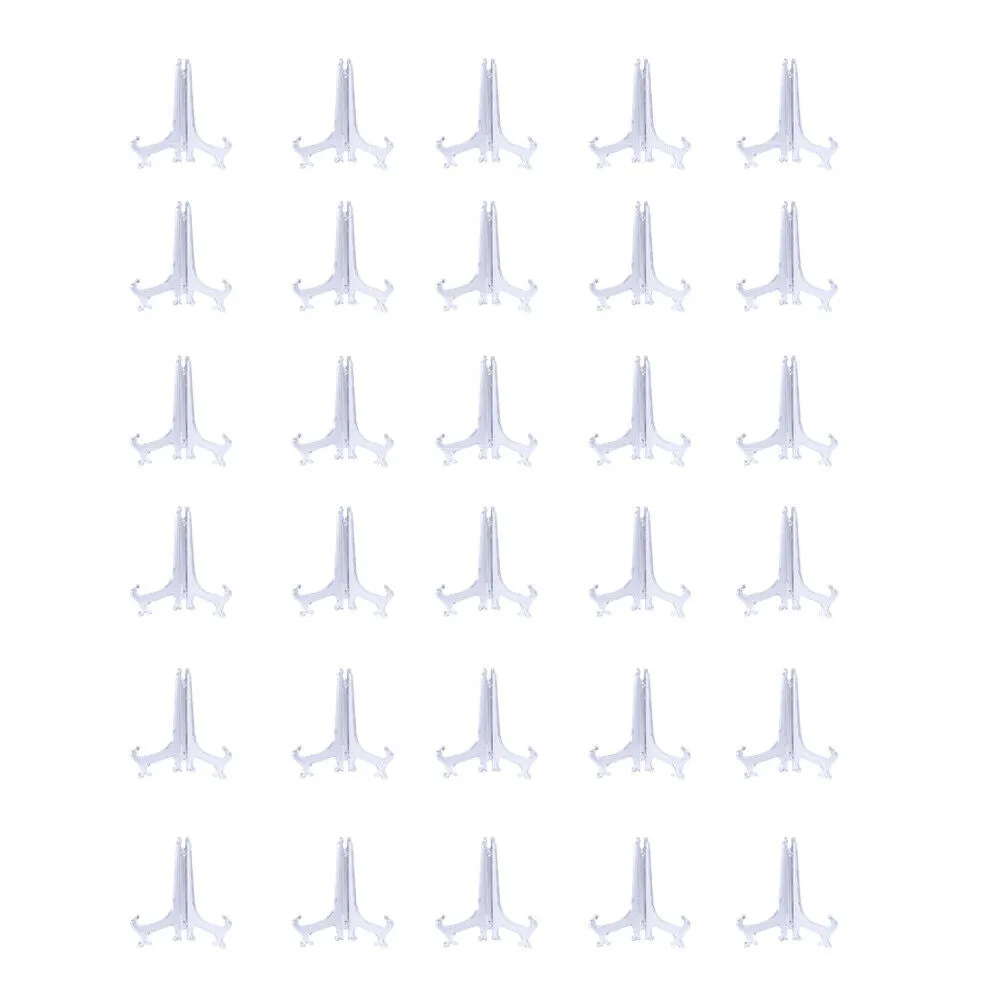 US 30-60 Pack 3" Clear Acrylic Easels Plate Stands Holders Display Decoration