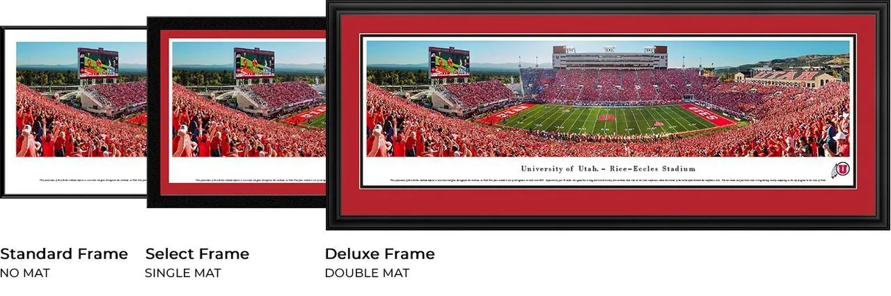 Utah Football - "50 Yard Line" Panorama Framed Print