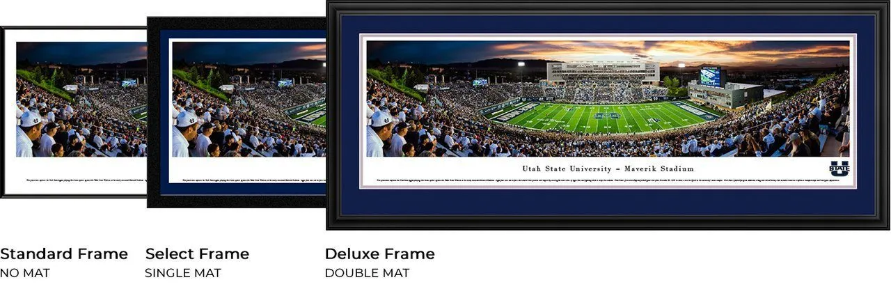 Utah State Football - "50 Yard Line" Panorama Framed Print
