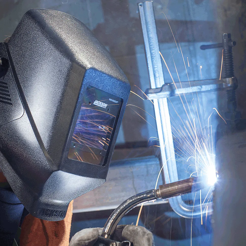 Welding Helmet - Jackson Safety Ultra-Lightweight Insight® HLX 100 Digital Variable Auto Darkening Filter Welding Helmet, 46131