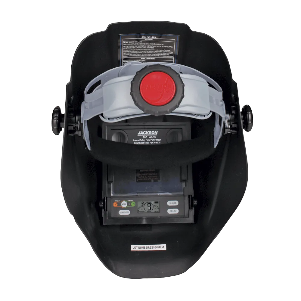 Welding Helmet - Jackson Safety Ultra-Lightweight Insight® HLX 100 Digital Variable Auto Darkening Filter Welding Helmet, 46131
