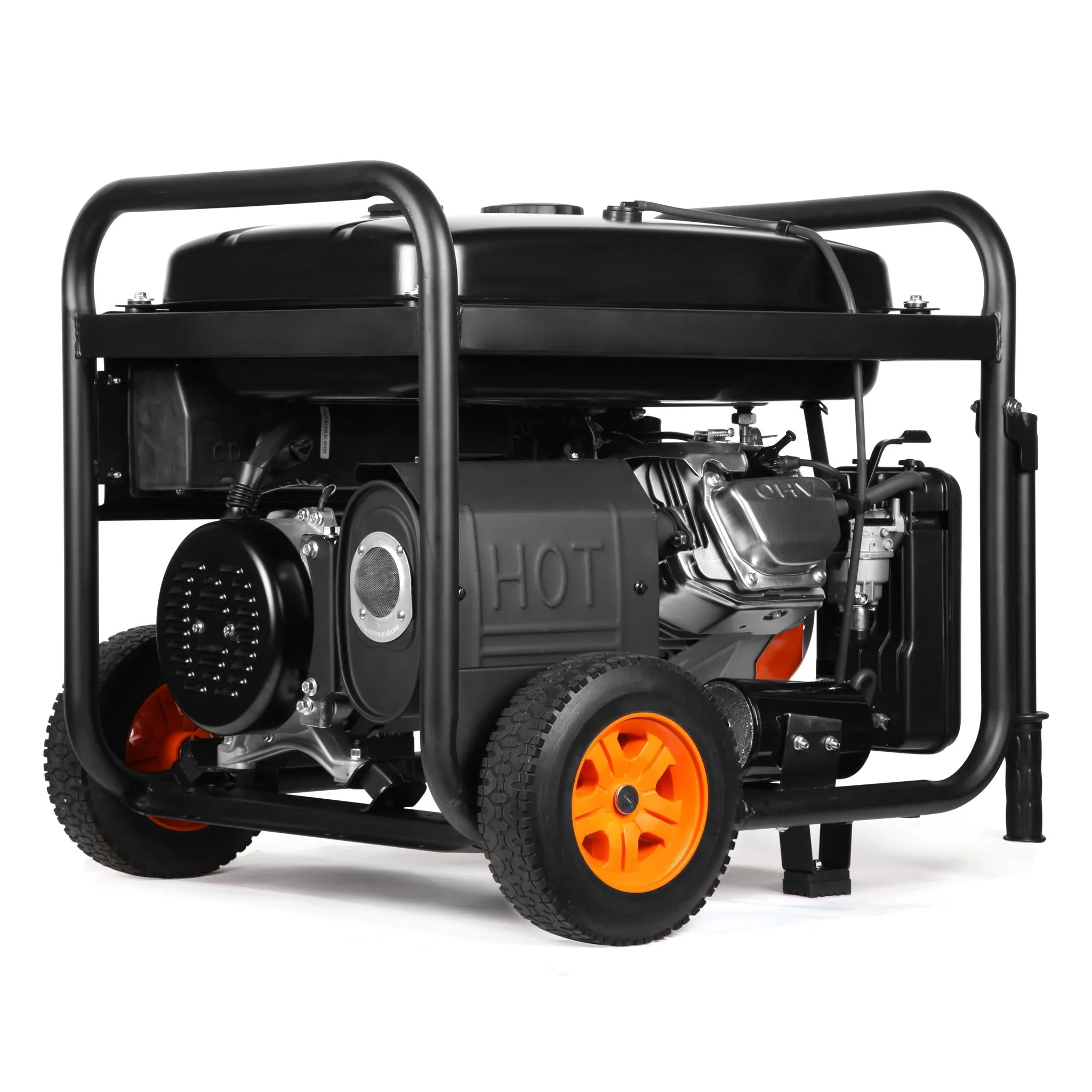 WEN DF1200X 12000-Watt 120-Volt/240-Volt Dual Fuel Transfer-Switch Ready Electric Start Portable Generator with Wheel Kit and CO Shutdown Sensor