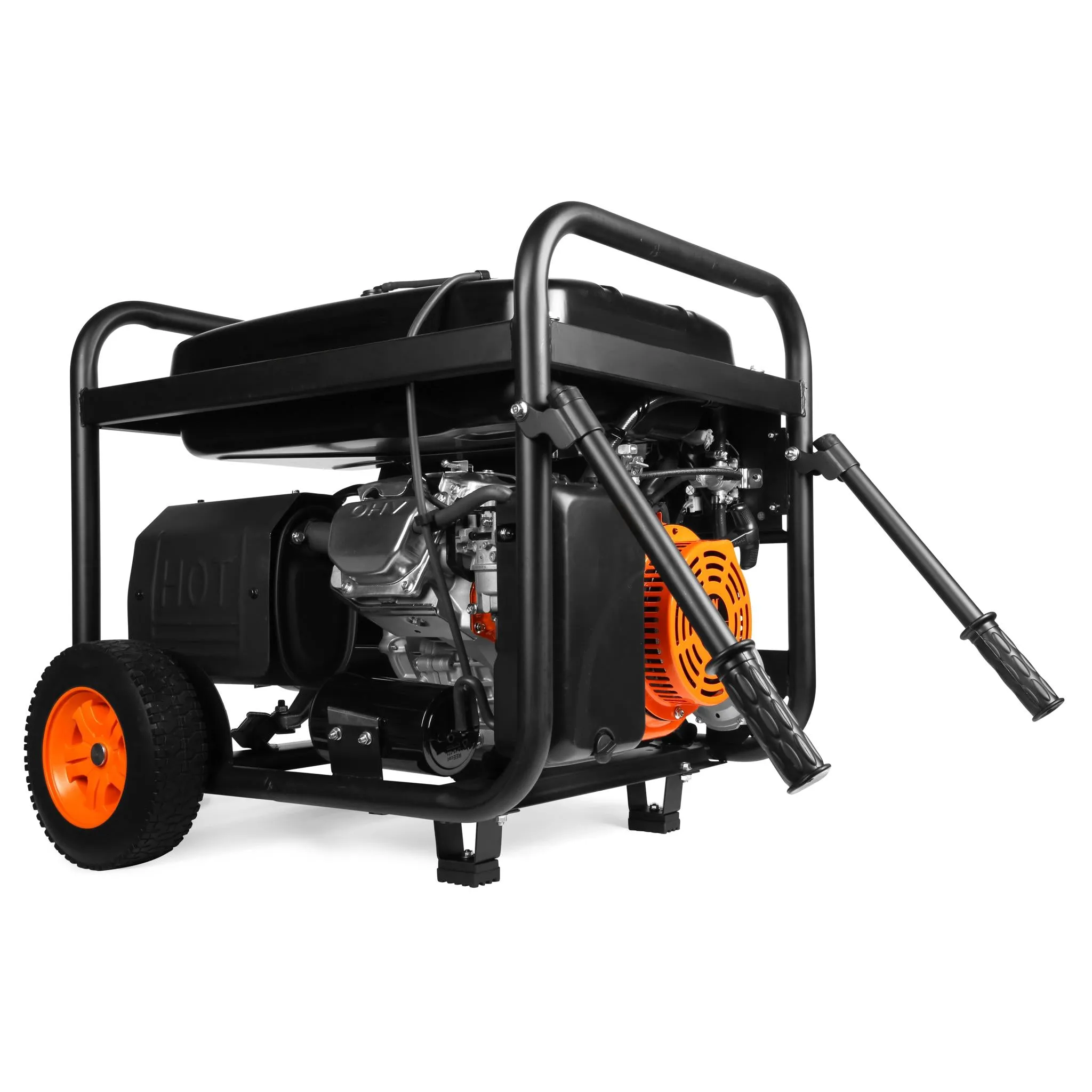 WEN DF1200X 12000-Watt 120-Volt/240-Volt Dual Fuel Transfer-Switch Ready Electric Start Portable Generator with Wheel Kit and CO Shutdown Sensor