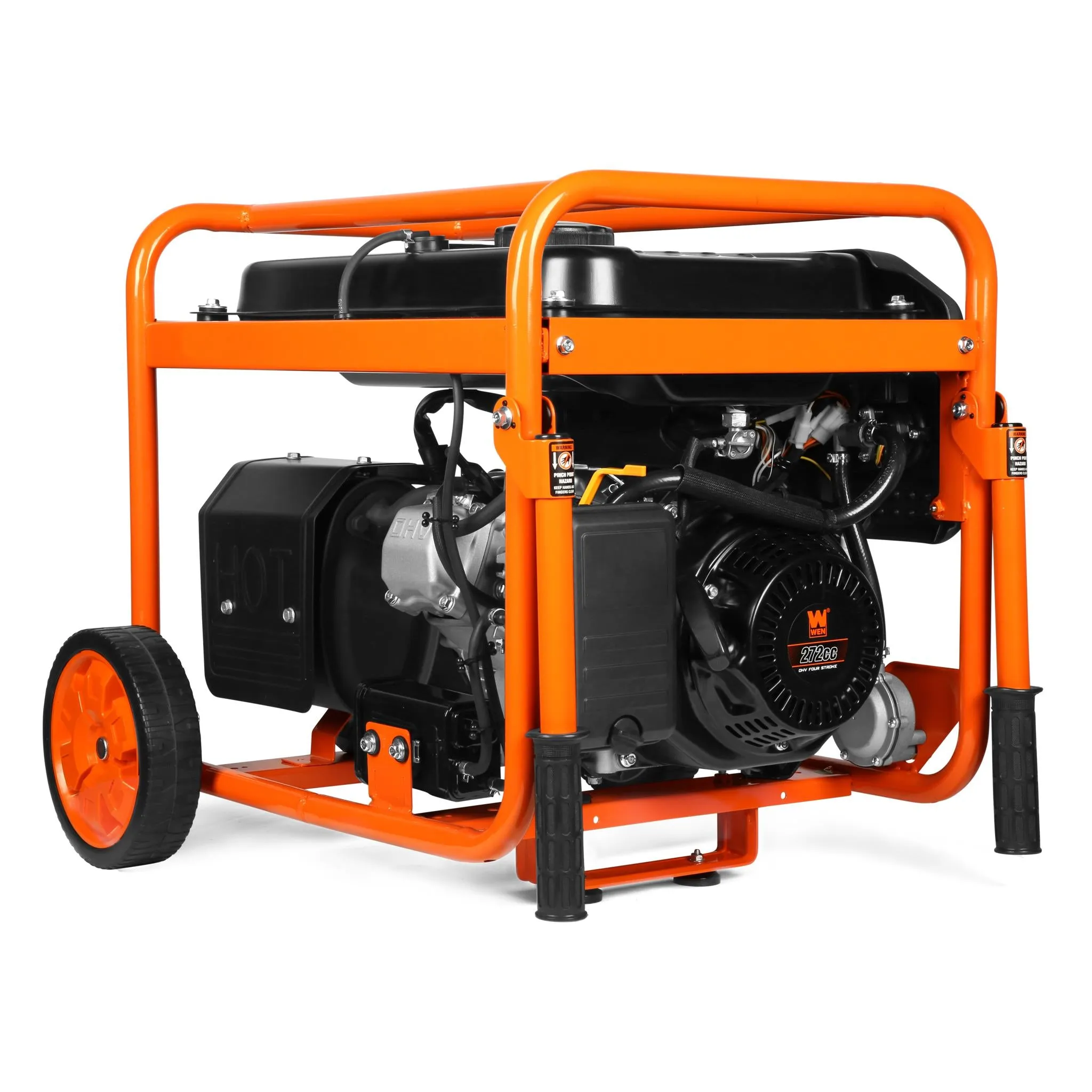 WEN DF623X 6250-Watt 120-Volt/240-Volt Dual Fuel Electric Start Portable Generator with Wheel Kit and CO Shutdown Sensor