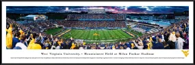 West Virginia Football - "50 Yard Line" Panorama Framed Print