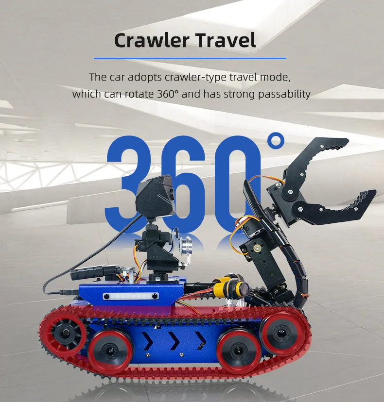 XiaoR GEEK GFS-X crawler-type AI programmable robot car with Raspberry Pi4B4G development kits