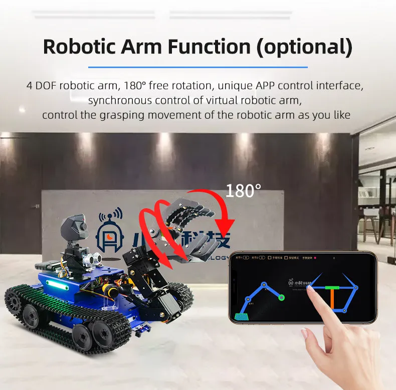 XiaoR GEEK GFS-X crawler-type AI programmable robot car with Raspberry Pi4B4G development kits