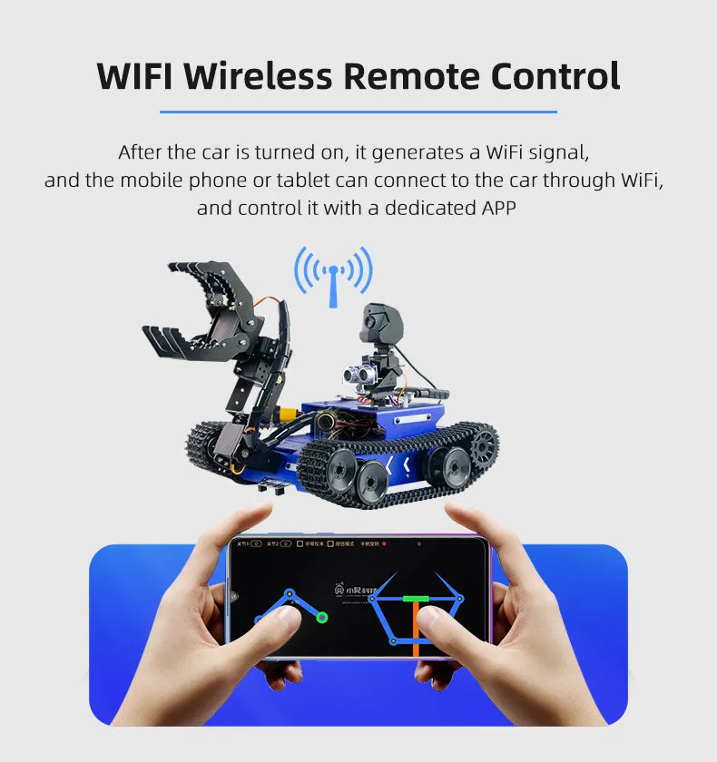 XiaoR GEEK GFS-X crawler-type AI programmable robot car with Raspberry Pi4B4G development kits
