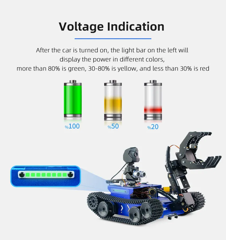 XiaoR GEEK GFS-X crawler-type AI programmable robot car with Raspberry Pi4B4G development kits